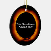 Total Solar Eclipse of the Century 2027 Keramik Ornament (Rechts)