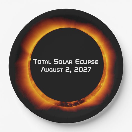 Total Solar Eclipse of the Century 2027 Pappteller (Vorderseite)