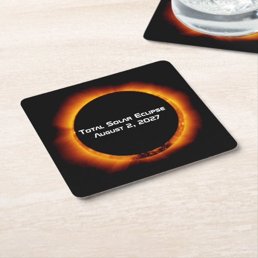 Total Solar Eclipse of the Century 2027 Rechteckiger Pappuntersetzer (angewinkelt)