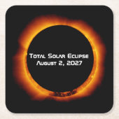 Total Solar Eclipse of the Century 2027 Rechteckiger Pappuntersetzer (Vorderseite)