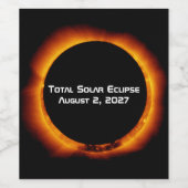 Total Solar Eclipse of the Century 2027 Weinetikett (Einzelnes Label)