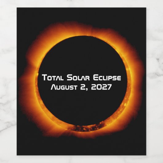 Total Solar Eclipse of the Century 2027 Weinetikett (Einzelnes Label)
