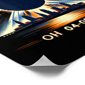 Total Solar Eclipse Oh April 08 2024 Cleveland Sol Poster (Ecke)