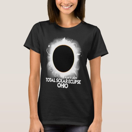 Total Solar Eclipse Ohio 2024 American Totality T-Shirt (Vorderseite)