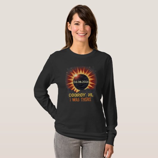 Total Solar Eclipse Retro Codroy NL Canada T-Shirt (Vorne ganz)