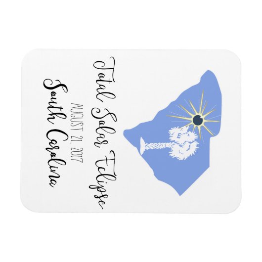 Total Solar Eclipse South Carolina Magnet (Horizontal)