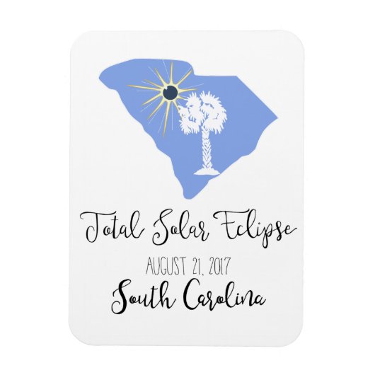 Total Solar Eclipse South Carolina Magnet (Vertikal)