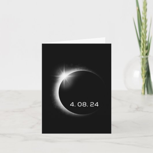 Total Solar Eclipse Spring 8. April 2024 Amerika Karte (Vorderseite)