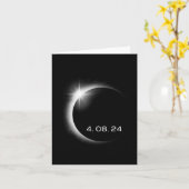 Total Solar Eclipse Spring 8. April 2024 Amerika Karte (Gelbe Blume)