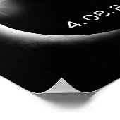 Total Solar Eclipse Spring 8. April 2024 Amerika Poster (Ecke)