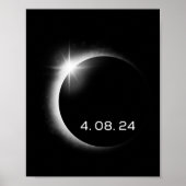 Total Solar Eclipse Spring 8. April 2024 Amerika Poster (Vorne)