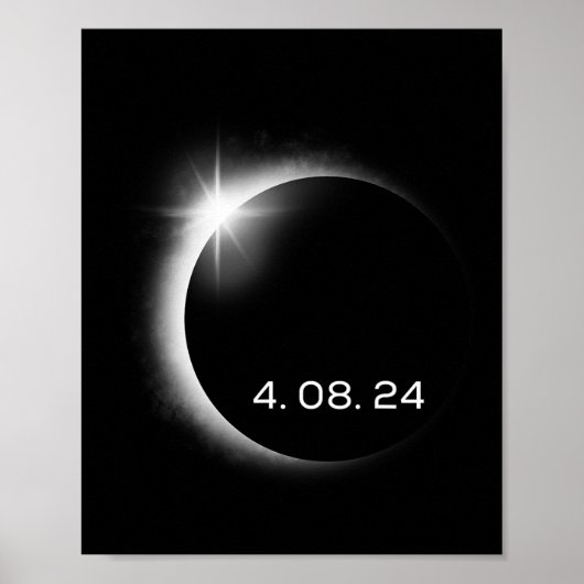 Total Solar Eclipse Spring 8. April 2024 Amerika Poster (Vorne)