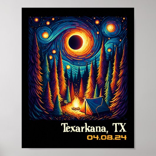 Total Solar Eclipse Texarkana Texas Poster (Vorne)