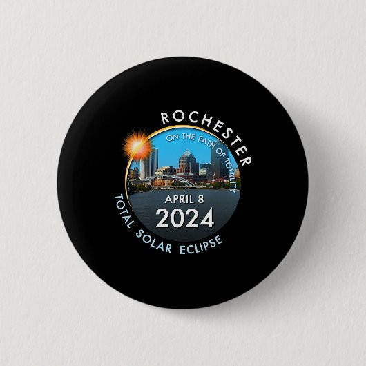 Total Solar Eclipse Totality Rochester New York 26 Button (Vorderseite)