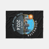 Total Solar Eclipse Totality Rochester New York 26 Fleecedecke (Vorderseite (Horizontal))