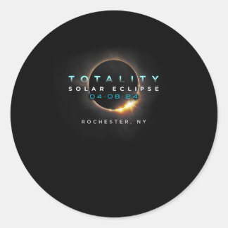 Total Solar Eclipse Totality Rochester New York Runder Aufkleber