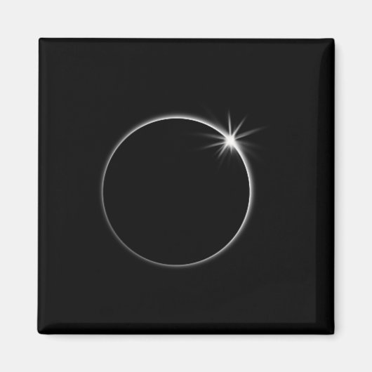 Total Solar Eclipse US American Flag Totality 04,0 Magnet (Vorne)