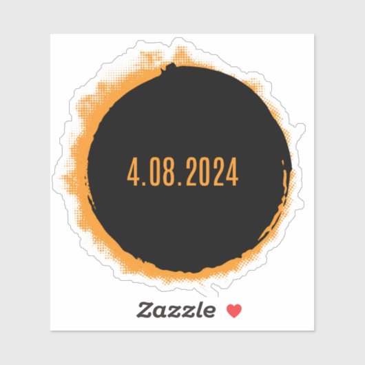 Total Solar Eclipse USA 8. April 2024 Aufkleber (Blatt)