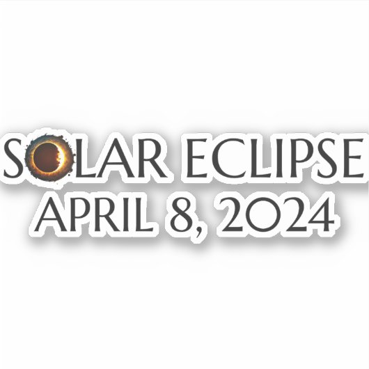 Total Solar Eclipse USA 8. April 2024 Aufkleber (Vorderseite)