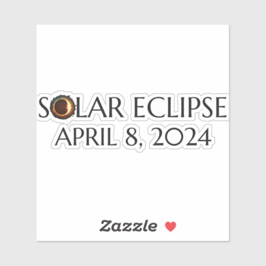Total Solar Eclipse USA 8. April 2024 Aufkleber (Blatt)