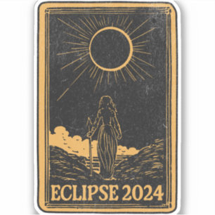 Total Solar Eclipse USA 8. April 2024 Celestial Aufkleber