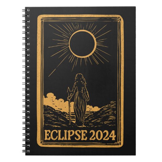 Total Solar Eclipse USA 8. April 2024 Celestial Notizblock (Vorderseite)