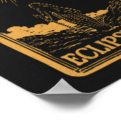 Total Solar Eclipse USA 8. April 2024 Celestial Poster (Ecke)