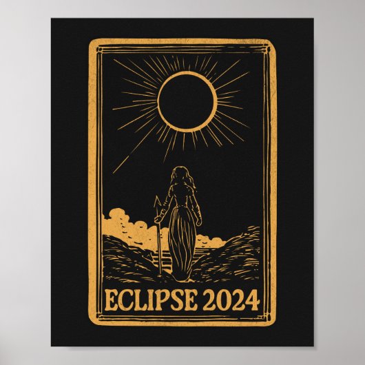 Total Solar Eclipse USA 8. April 2024 Celestial Poster (Vorne)