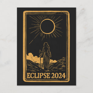 Total Solar Eclipse USA 8. April 2024 Celestial Postkarte