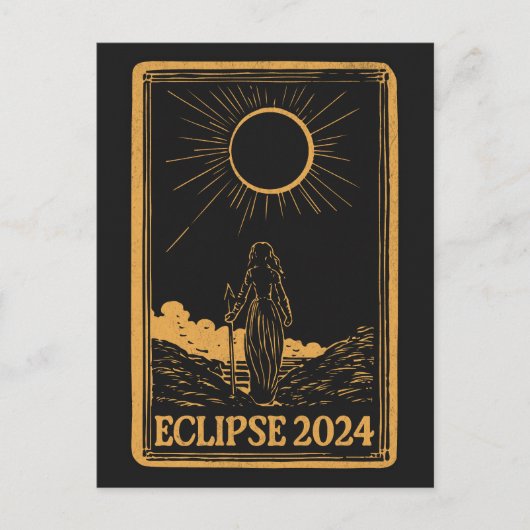Total Solar Eclipse USA 8. April 2024 Celestial Postkarte (Vorderseite)