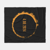 Total Solar Eclipse USA 8. April 2024 Fleecedecke (Vorderseite (Horizontal))