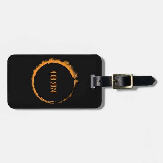 Total Solar Eclipse USA 8. April 2024 Gepäckanhänger (Vorderseite horizontal)