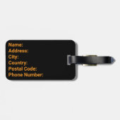 Total Solar Eclipse USA 8. April 2024 Gepäckanhänger (Rückseite horizontal)