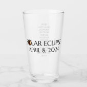 Total Solar Eclipse USA 8. April 2024 Glas (Vorderseite)