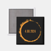 Total Solar Eclipse USA 8. April 2024 Magnet (Vorderseite/Rückseite)
