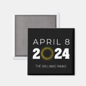 Total Solar Eclipse USA 8. April 2024 Magnet (Vorderseite/Rückseite)