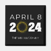 Total Solar Eclipse USA 8. April 2024 Magnet (Vorne)