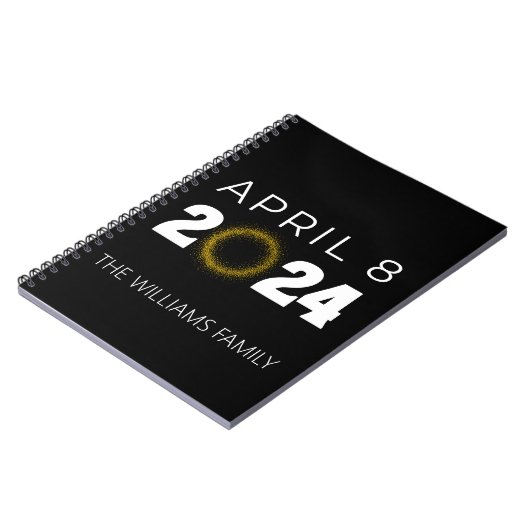 Total Solar Eclipse USA 8. April 2024 Notizblock (Linke Seite)