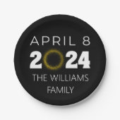 Total Solar Eclipse USA 8. April 2024 Pappteller (Vorderseite)