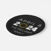 Total Solar Eclipse USA 8. April 2024 Pappteller (Schrägansicht)