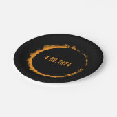 Total Solar Eclipse USA 8. April 2024 Pappteller (Schrägansicht)