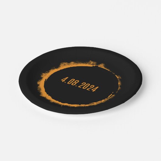 Total Solar Eclipse USA 8. April 2024 Pappteller (Schrägansicht)