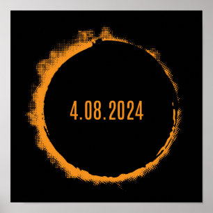 Total Solar Eclipse USA 8. April 2024 Poster