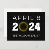 Total Solar Eclipse USA 8. April 2024 Postkarte (Vorne/Hinten)