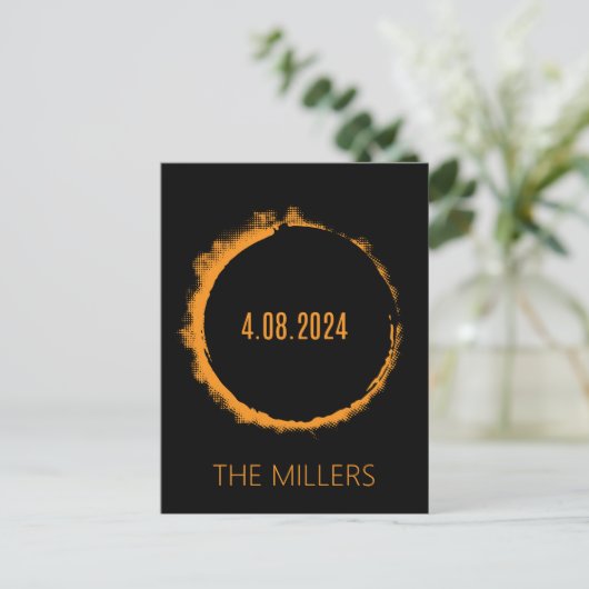 Total Solar Eclipse USA 8. April 2024 Postkarte (Stehend Vorderseite)