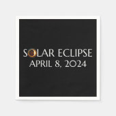 Total Solar Eclipse USA 8. April 2024 Serviette (Vorderseite)