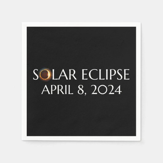 Total Solar Eclipse USA 8. April 2024 Serviette (Vorderseite)