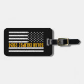 Total Solar Eclipse USA 8. April 2024 US-Flagge Gepäckanhänger (Vorderseite horizontal)