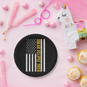 Total Solar Eclipse USA 8. April 2024 US-Flagge Pappteller (Party)