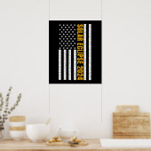 Total Solar Eclipse USA 8. April 2024 US-Flagge Poster (Küche)